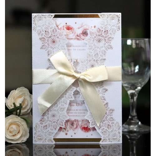 White Marriage Invitation Card Annual Meeting Invitation Business Card